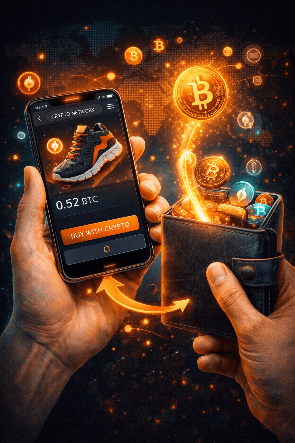 Buyer pays in crypto